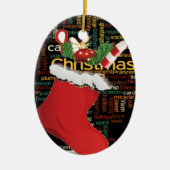 Ornement En Céramique HoHo ! Merry Christmas TOXITS et Happy New Year (Devant)