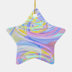Ornement En Céramique hologramme pastel