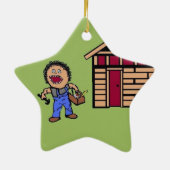 Ornement En Céramique Home Builder Handyman (Dos)