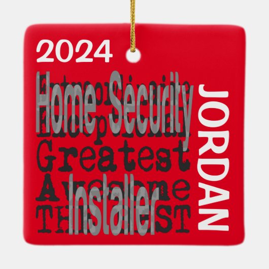 Ornement En Céramique Home Security Installer Extraordinaire CUSTOM (Dos)