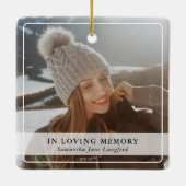 Ornement En Céramique Hommage commémoratif simple photo classique (Dos)