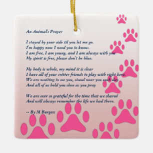 Ornement En Céramique Hommage/mémorial d'animal familier -