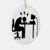 Ornement En Céramique Homme au travail (Droite)