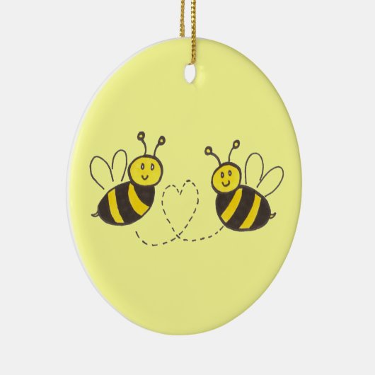 Ornement En Céramique Honey Bees with Heart (Droite)