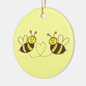 Ornement En Céramique Honey Bees with Heart (Gauche)