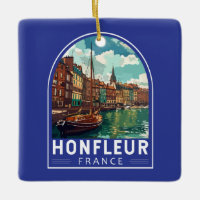Honfleur France Travel Art Vintage