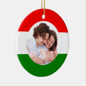 Ornement En Céramique Honhongrois Noël Hongrie Drapeau (Droite)