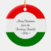 Ornement En Céramique Honhongrois Noël Hongrie Drapeau (Dos)