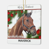 Ornement En Céramique Horse Christmas (Gauche)