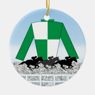 Ornement En Céramique Horse Racing - SRF