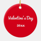 Ornement En Céramique Hot Fudge Crème glacée Sundae Valentine's Day Food (Dos)