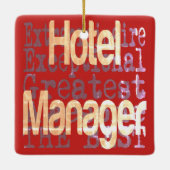 Ornement En Céramique Hotel Manager Extraordinaire (Dos)