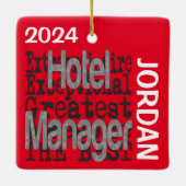 Ornement En Céramique Hotel Manager Extraordinaire CUSTOM (Dos)