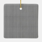 Ornement En Céramique Houndstooth Dome Carte photo de Noël (Dos)