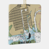 Ornement En Céramique Howard Beach New York City Chart (Droite)