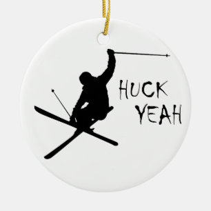 Ornement En Céramique Huck Ouais (Ski)