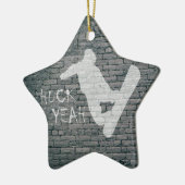 Ornement En Céramique Huck Yeah (Gauche)