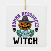 Ornement En Céramique Human Resources Witch HR Halloween (Dos)