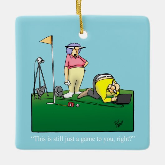Ornement En Céramique Humour de golf (Devant)