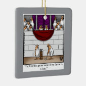 Ornement En Céramique Humour de golf Hilarious Noël (Droite)