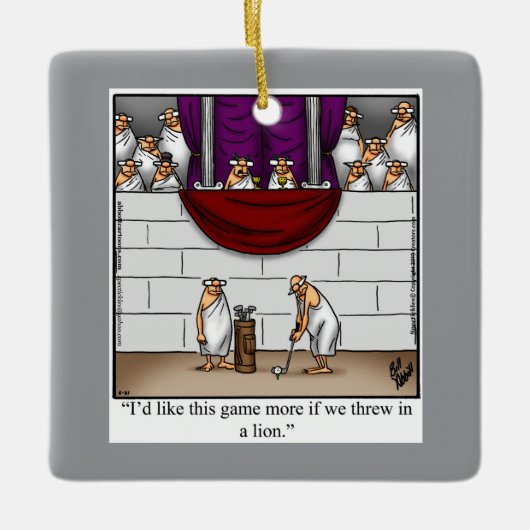 Ornement En Céramique Humour de golf Hilarious Noël (Devant)