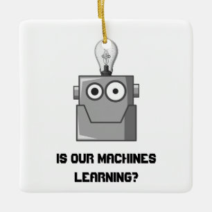 Ornement En Céramique Humour de la technologie d'apprentissage automatiq