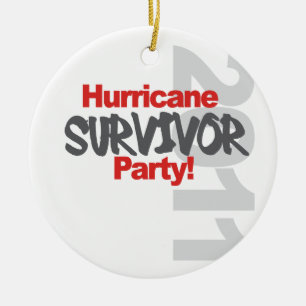 Ornement En Céramique Hurricane Survival Party 1011