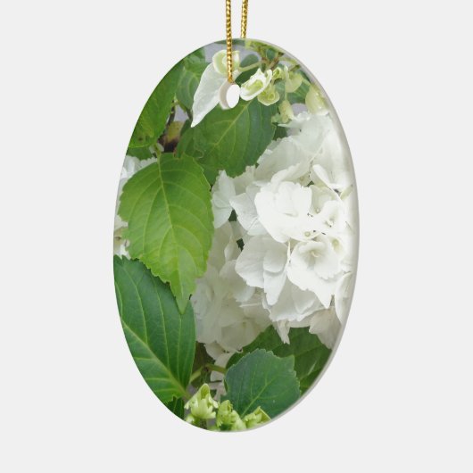 Ornement En Céramique Hydrangea Flower Green White Nature Jardin Plantes (Gauche)