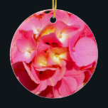 Ornement En Céramique Hydrangea rose<br><div class="desc">Romantique élégant rose hydrangea - photo de H Cooper</div>
