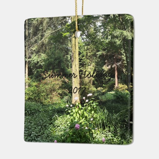 Ornement En Céramique Hydrangea Wood Trees (Gauche)