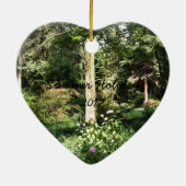 Ornement En Céramique Hydrangea Wood Trees (Dos)