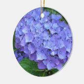 Ornement En Céramique Hydrangeas Violets Élégants (Gauche)
