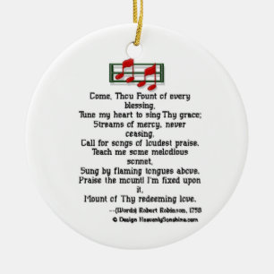 Ornement En Céramique Hymn Ornament Come Thou Fount