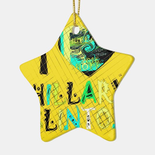 Ornement En Céramique I Heart Hillary Clinton : Graffiti Expression Art (Gauche)