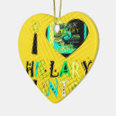Ornement En Céramique I Heart Hillary Clinton : Graffiti Expression Art (Gauche)