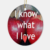 Ornement En Céramique "I Know What I Love" - Design à thème Apple (Gauche)