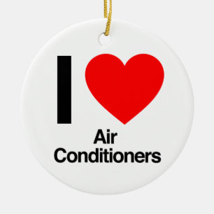 Ornement En Céramique i love air conditioners