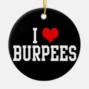 Ornement En Céramique I Love Burpees, Fitness