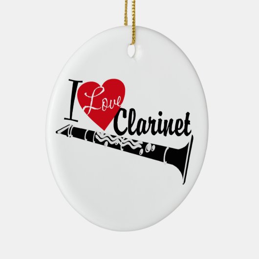 Ornement En Céramique I Love Clarinet Marching Band Photo (Droite)