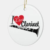 Ornement En Céramique I Love Clarinet Marching Band Photo (Gauche)
