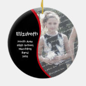 Ornement En Céramique I Love Clarinet Marching Band Photo (Dos)