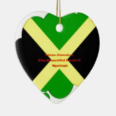 Ornement En Céramique I Love Jamaica Text on Flag Art Print (Droite)