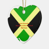 Ornement En Céramique I Love Jamaica Text on Flag Art Print (Gauche)