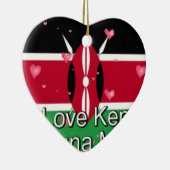 Ornement En Céramique I Love Kenya et "Hakuna Matata" Art Print (Droite)