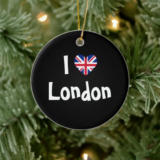 Ornement En Céramique I Love London Union Jack Heart (Arbre)