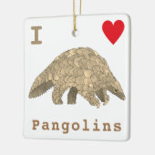 Ornement En Céramique I Love Pangolins Slogan (Gauche)