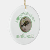 Ornement En Céramique I Love Thai Green Curry ... Restauration de rue en (Droite)