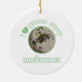 Ornement En Céramique I Love Thai Green Curry ... Restauration de rue en (Dos)