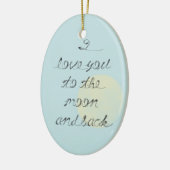 Ornement En Céramique I love you to the moon and back (Gauche)