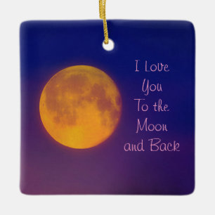 Ornement En Céramique I Love You To The Moon and Back Ornament